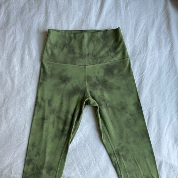Lululemon Align Pant Crop 21" Diamond Dye Diamond Dye Vista Green Medium Olive - Picture 4 of 6